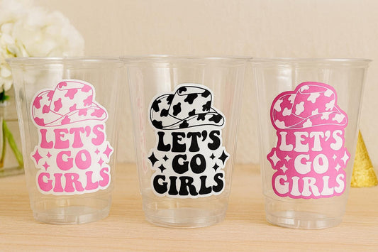COWGIRL PARTY CUPS - Cowgirl Cups Cowgirl Party Decorations Cowgirl Bachelorette Party Cowgirl Hat Birthday Rodeo Party Cups Let's Go Girls