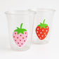 STRAWBERRY PARTY CUPS - Strawberry Birthday Cups Strawberry Cups First Birthday Strawberry Party Decorations Strawberry Baby Shower Cups