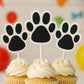 Paw Print Cupcake Toppers, Puppy Party Cupcake Topper, Dog Birthday Decorations, Paw Print Party Supplies, Paw Print Cake Toppers, Dog Party
