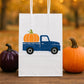 PUMPKIN TRUCK BAGS - Pumpkin Truck Goody Bags Pumpkin Favor Bags Pumpkin Gift Bags Little Pumpkin Birthday Little Pumpkin Party Blue Truck