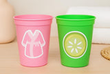 SPA PARTY CUPS - Spa Birthday Party Spa Party Favors Spa Party Decorations Spa Party Favor Spa Birthday Nail Polish Cups Salon Party Cups