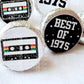 180 - 50th Birthday Cassette Tape Stickers 50th Birthday Party Favor Stickers for Candy Vintage 1975 40th Birthday Best of 1975 Birthday