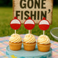 Fishing Cupcake Toppers, Fishing Bobber Cupcake Toppers, Fishing Party Cupcake Toppers, Fishing Birthday, Fishing Party, Fishing Baby Shower