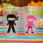 NINJA PARTY CUPS - Ninja Cups Ninja Birthday Party Ninja Party Decorations Ninja Party Supplies Ninja Treat Cups Ninja Party Favors Karate