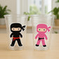 NINJA PARTY CUPS - Ninja Cups Ninja Birthday Party Ninja Party Decorations Ninja Party Supplies Ninja Treat Cups Ninja Party Favors Karate