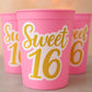 SWEET 16 PARTY Cups - Reuseable Sweet Sixteen Party Cups Sweet 16 Party Cups Sweet 16 Party Favors Sweet 16 Party Favors 16th Birthday Party
