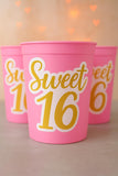 SWEET 16 PARTY Cups - Reuseable Sweet Sixteen Party Cups Sweet 16 Party Cups Sweet 16 Party Favors Sweet 16 Party Favors 16th Birthday Party