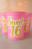 SWEET 16 PARTY Cups - Reuseable Sweet Sixteen Party Cups Sweet 16 Party Cups Sweet 16 Party Favors Sweet 16 Party Favors 16th Birthday Party