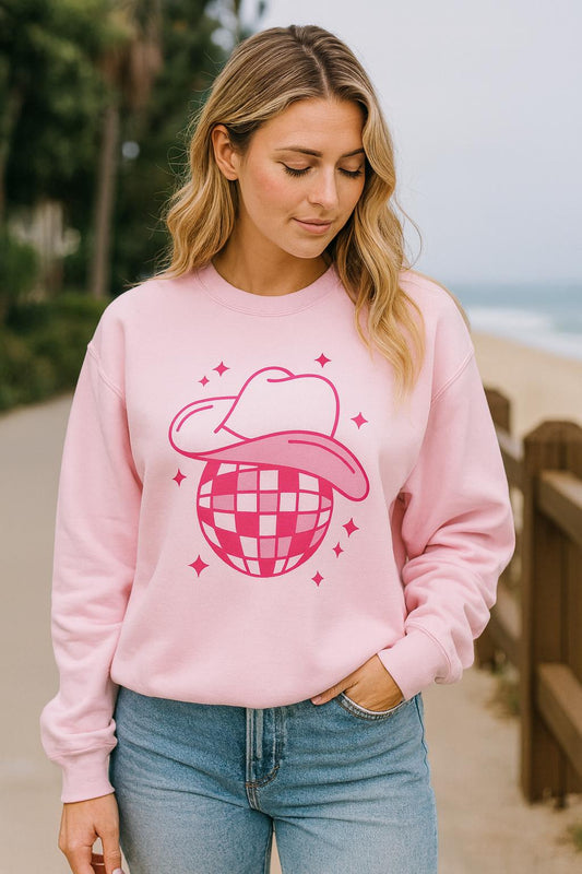 Disco Cowgirl Sweatshirt, Let's Go Girls Shirt, Disco Ball Shirt, Howdy Shirt, Cowboy Shirt, Cowgirl Bachelorette, Western, Howdy, Country