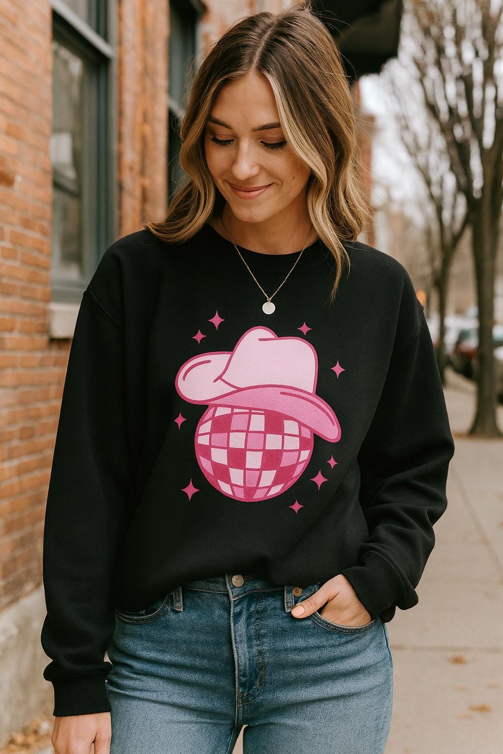 Disco Cowgirl Sweatshirt, Let's Go Girls Shirt, Disco Ball Shirt, Howdy Shirt, Cowboy Shirt, Cowgirl Bachelorette, Western, Howdy, Country