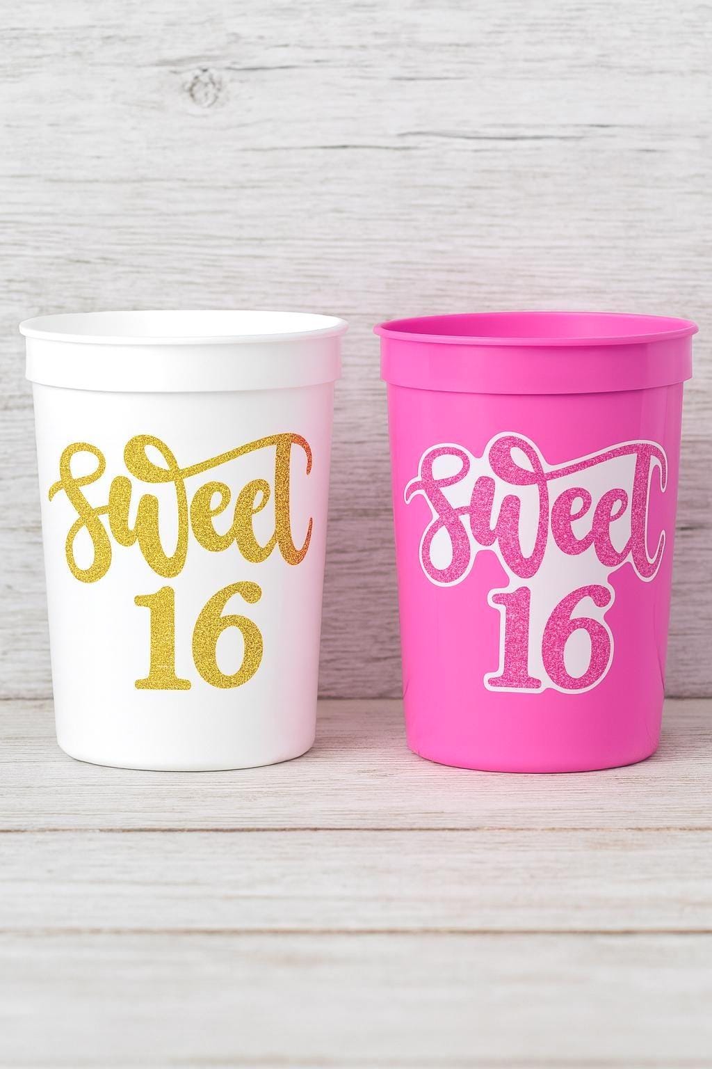 SWEET 16 PARTY Cups - Reuseable Sweet Sixteen Party Cups Sweet 16 Party Cups Sweet 16 Party Favors Sweet 16 Party Favors 16th Birthday Party