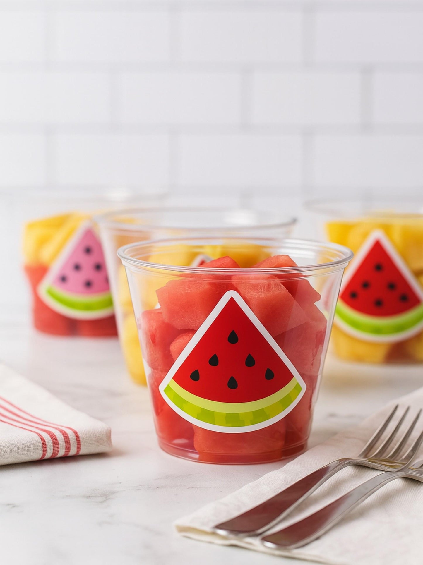 WATERMELON PARTY CUPS - Watermelon Party Favors Watermelon Treat Cups Watermelon Birthday One in a Melon First Birthday 1st Birthday
