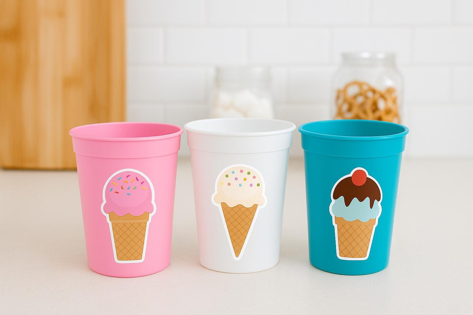 ICE CREAM PARTY Cups - Ice Cream Birthday Ice Cream Party Ice Cream Treat Cups Ice Cream Party Cups Ice Cream Decorations Ice Cream Cups