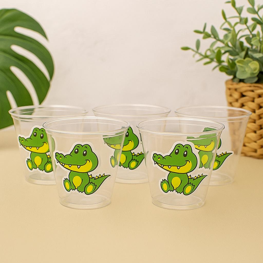 ALLIGATOR PARTY CUPS - Alligator Birthday Cups Alligator Party Favors Alligator Baby Shower Alligator Party Decorations Alligator Supplies
