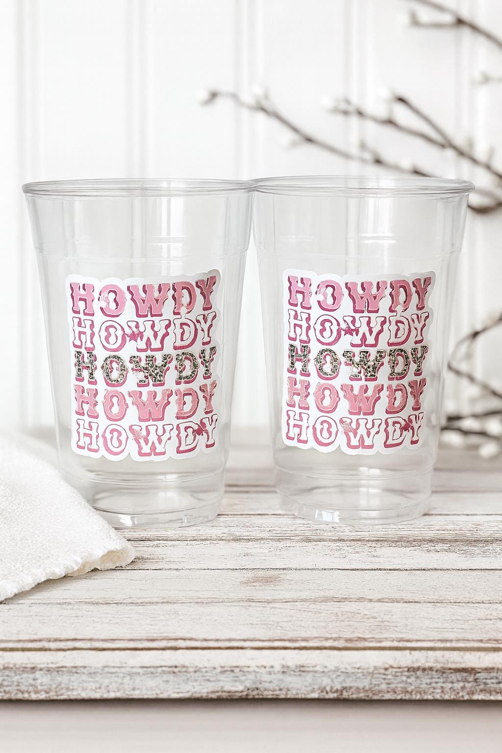 COWGIRL PARTY CUPS - Cowgirl Cups Cowgirl Party Decorations Cowgirl Bachelorette Party Cowgirl Hat Birthday Rodeo Party Cups Let&#39;s Go Girls