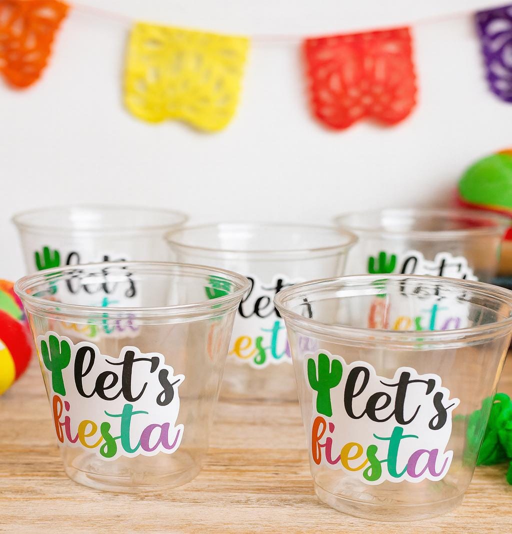 FIESTA PARTY Cups - Fiesta Party Birthday Fiesta Favors Last Fiesta Bachelorette Party Cups Cinco De Mayo Decorations Fiesta Party Favors
