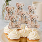 Teddy Bear Cupcake Toppers Teddy Bear Baby Shower Cupcake Toppers Teddy Bear Cake Toppers Teddy Bear Birthday Decorations Teddy Bear Party