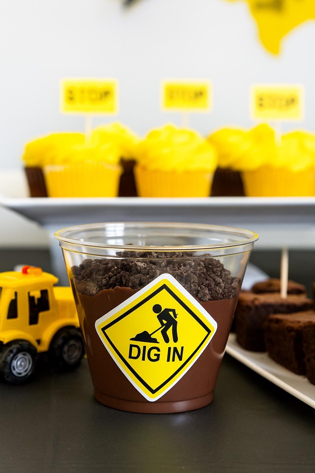 CONSTRUCTION PARTY CUPS - Dig In Party Cups Construction Truck Cups Construction Birthday Construction Party Construction Decorations