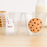 Milk Decorations Cookies Party Cups, Milk Cups and Cookies Cups Party Favors Milk Treat Cups Milk Birthday Cookies Birthday Favors Cups