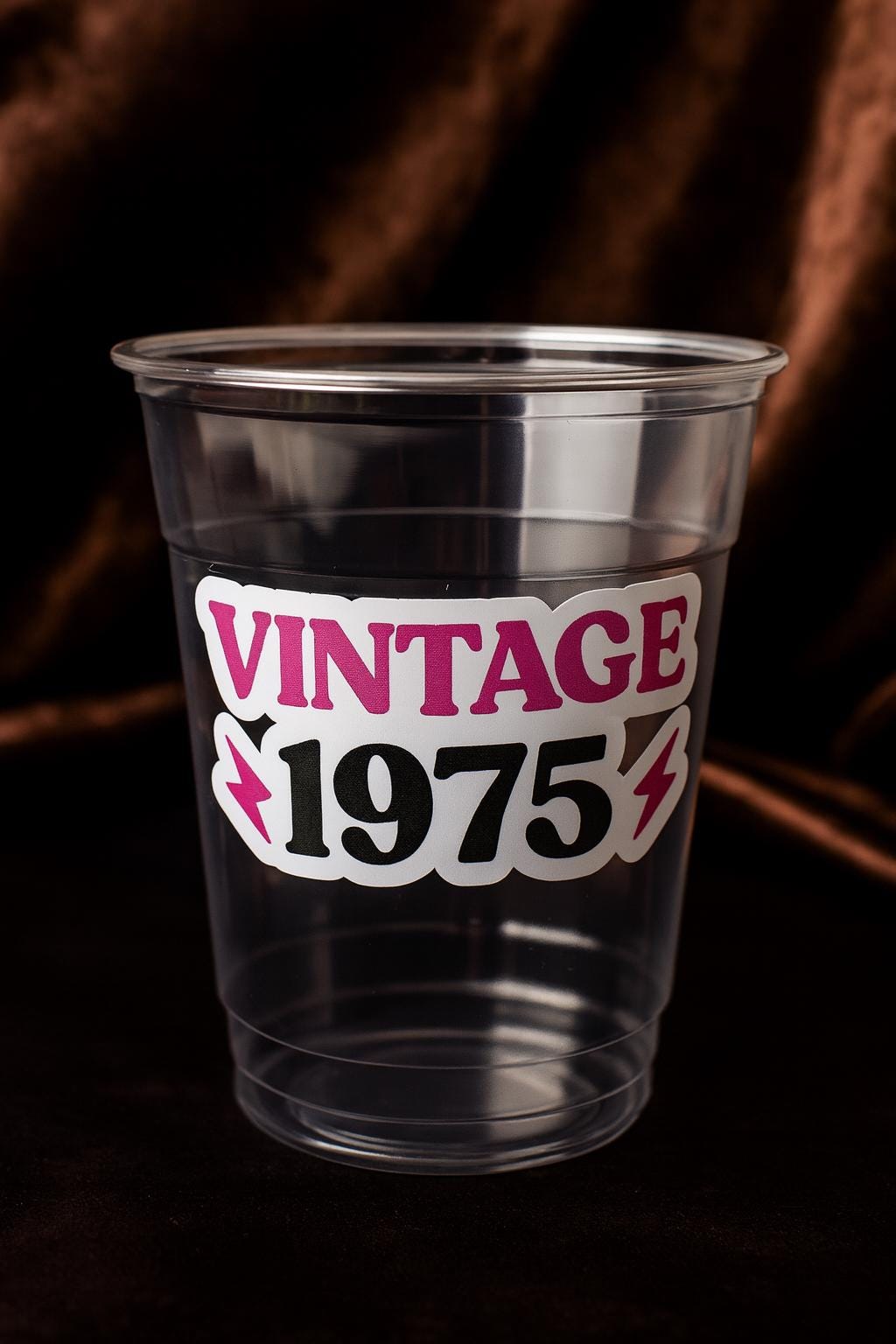 50th PARTY CUPS - 50 and Fabulous 50th Birthday Party 50th Birthday Favors Vintage 1975 Cups 50th Party Decorations 1975 Birthday Party Cups