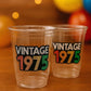 50th PARTY CUPS - 50 and Fabulous 50th Birthday Party 50th Birthday Favors 50th Party Cups 50th Party Decorations 1975 Birthday Party Cups