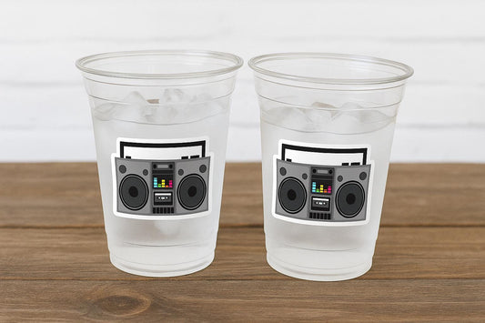 BOOMBOX PARTY CUPS -I Love the 80'S Party Cups 80s Birthday Cups 80's Party Cups 80's Decorations Birthday Party Decorations 80s 90s Boombox
