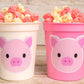 FARM ANIMAL CUPS - Cow party cups Pig party cups Pig Party cups Farm Birthday Farm Decorations Farm Party Farm animal favors Farm cups