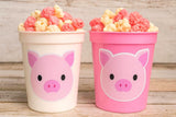 FARM ANIMAL CUPS - Cow party cups Pig party cups Sheep Party cups Farm Birthday Farm Decorations Farm Party Farm animal favors Farm cups