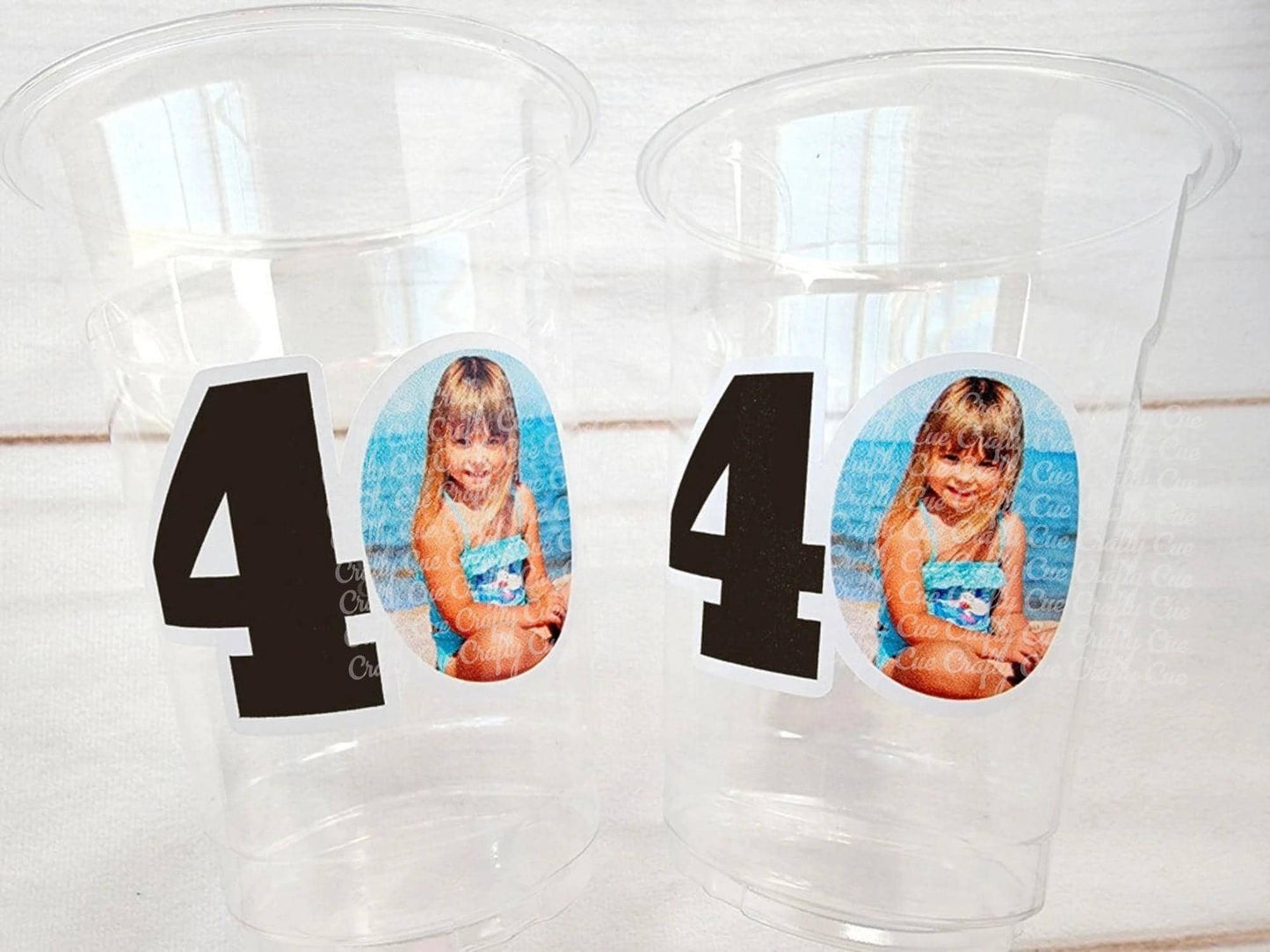 Custom Plastic Cups With Picture Personalized 40th Birthday Cups Vintage 40th Birthday Party Custom Text Custom Face Cups Decorations 1984