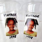 Custom Photo Cups 16oz | Personalized Plastic Party Cups with Text & Picture | Face Cups Birthday Favors | Vintage Year Est Cups Decorations