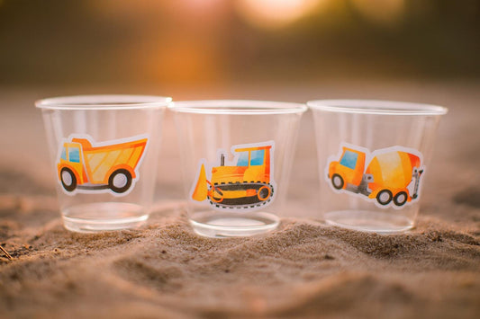 CONSTRUCTION PARTY CUPS - Construction Cups Construction Truck Cups Construction Birthday Construction Party Construction Decorations Dig In