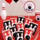 BOWLING PARTY FAVOR Stickers for candy Bowling Stickers Bowling Party Favors Candy Wrappers Bowling Party Decorations Bowling Ball Pin