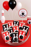 BOWLING PARTY FAVOR Stickers for candy Bowling Stickers Bowling Party Favors Candy Wrappers Bowling Party Decorations Bowling Ball Pin