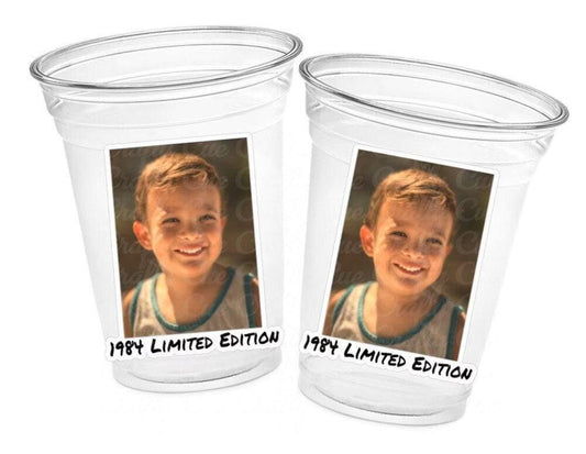 Custom Photo Cups, Custom Picture Cups, Photo Cups, Vintage 30th, Vintage 40th, Vintage 50th, Photo Cups, Happy Birthday, Party Favors, Custom Cups, Picture Cups, Cups with Pictures, Est. Cups, Birthday Cups, Party Cups, Birthday Party Favors, Cups