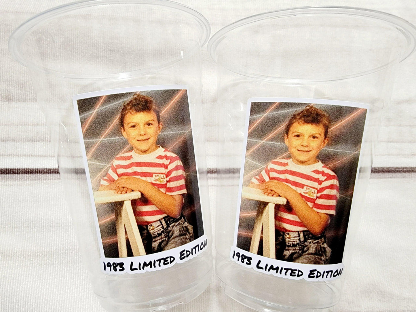 Custom Plastic Cups With Picture Personalized 40th Birthday Cups Vintage 40th Birthday Party Custom Text Custom Face Cups Decorations 21st