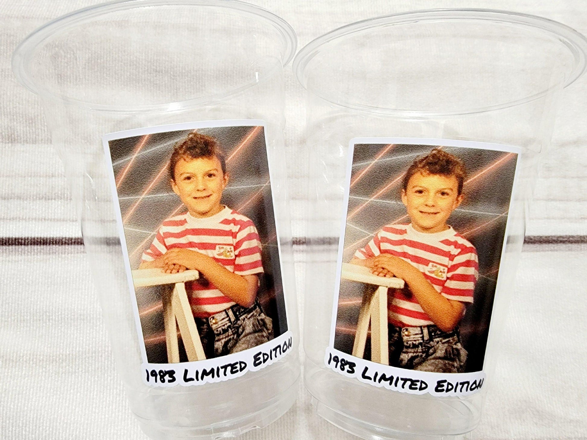 Custom Plastic Cups With Picture Personalized 40th Birthday Cups Vintage 40th Birthday Party Custom Text Custom Face Cups Decorations 21st