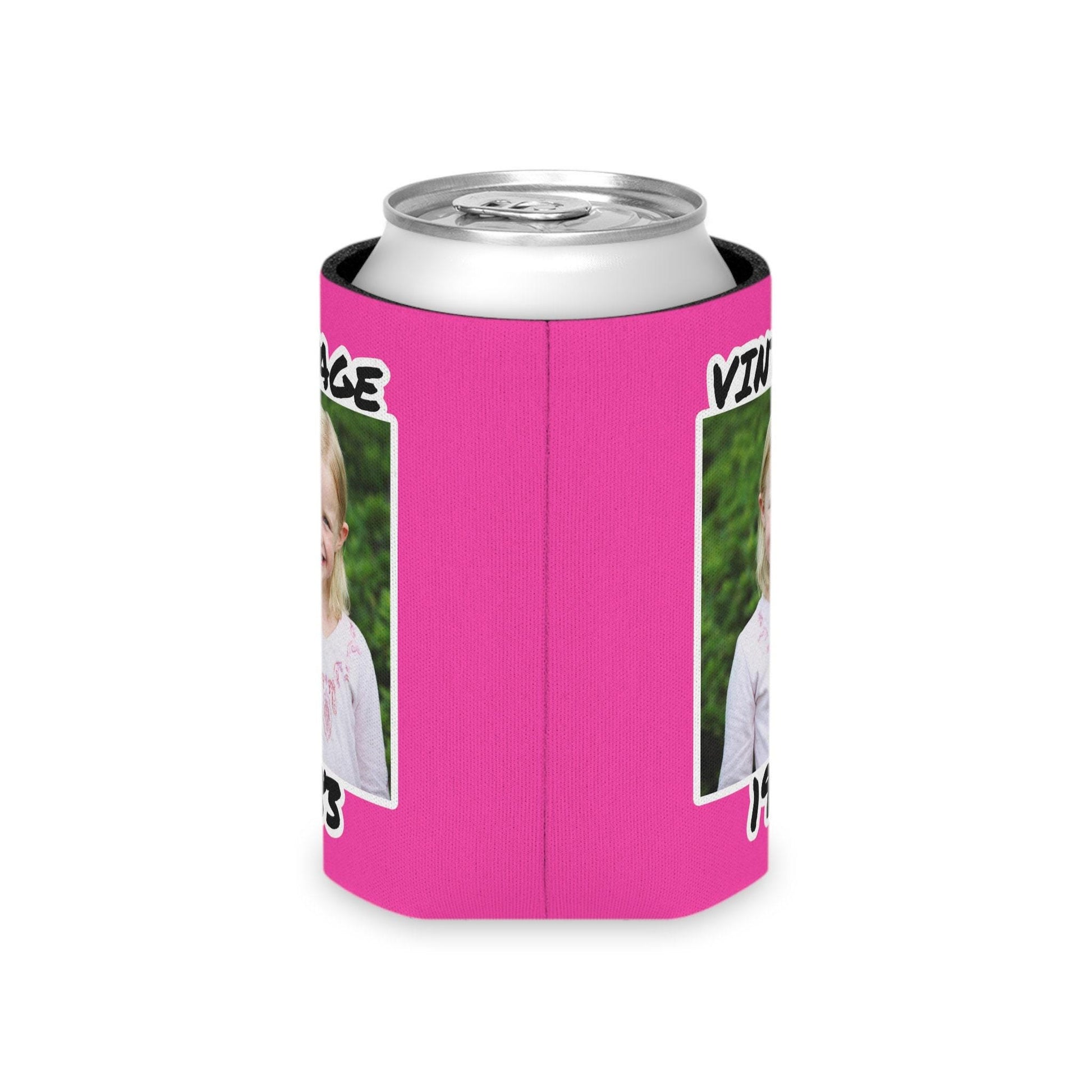 Personalized Can Cooler, 1984 Can Cooler, Custom Picture Can Cooler, Bachelorette Party Favors, Custom Birthday Favor, 40th Favors, Slim Can
