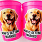 Personalized Dog Face Cups, Mom is Getting Married Cups, Bachelorette Party Favors, Bachelorette Party Games, Dog Face Bachelorette Cups