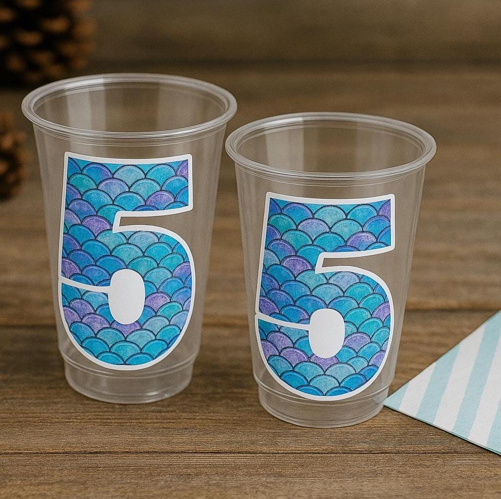 MERMAID PARTY CUPS - Mermaid Birthday Cups Mermaid Party Cups Mermaid Party Decorations Mermaid Party Favors Mermaid Mermaid Party Decor