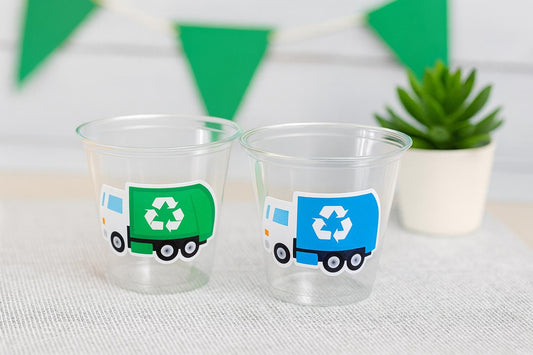 GARBAGE TRUCK PARTY Cups - Garbage Truck Treat Cups Garbage Truck Party Favors Garbage Truck Birthday Favors Trash Garbage Birthday