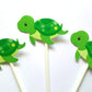 Turtle Cupcake Toppers - Turtle Birthday - Turtle Baby Shower - Under The Sea Cupcake Toppers - Boy Turtle