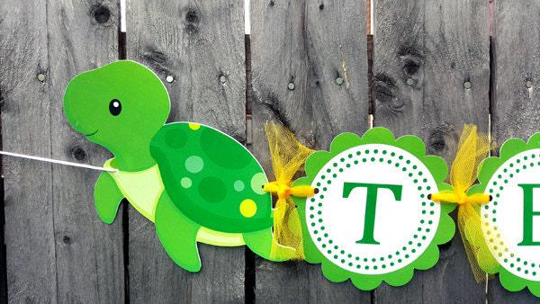 Turtle Cupcake Toppers - Turtle Birthday - Turtle Baby Shower - Under The Sea Cupcake Toppers - Boy Turtle