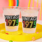 50th PARTY CUPS - 50 and Fabulous 50th Birthday Party 50th Birthday Favors 50th Party Cups 50th Party Decorations 1975 Birthday Party Cups