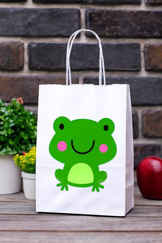 Frog Favor Bags, Frog Goody Bags, Frog Birthday Party Bags