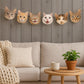 Cat Faces Garland, Cat Banner, Cat Birthday Party, Cat Party Decorations, Kitty Banner, Pet Party Banner, Cat Lovers Banner Garland, Decor