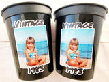 Custom Plastic Party Cups Personalized Party Cups Personalized 40th Birthday Cups Vintage 40th Cups 1983 Custom Face Party Cups Decorations
