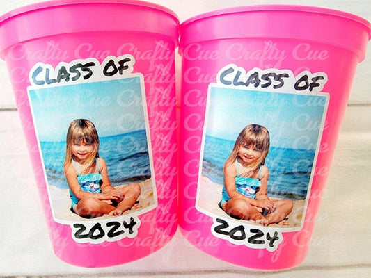 Custom GRADUATION Cups Personalized Graduation Cups 2024 Graduation Party Cups Graduation Party Favors PRE-K Kindergarten 1st Grade Seniors