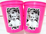 Personalized Party cups, Custom plastic cups, Custom Face Party Decorations, Personalized Birthday Cups, Custom Face Cups, Party Favor Cups