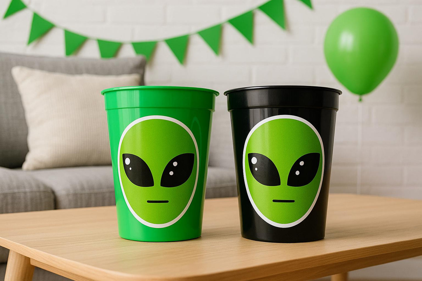 ALIEN PARTY CUPS -Alien Cups Alien Birthday Alien Party Alien Party Decorations Alien Party Supplies Ufo Party Cup Spaceship Cup Space Party