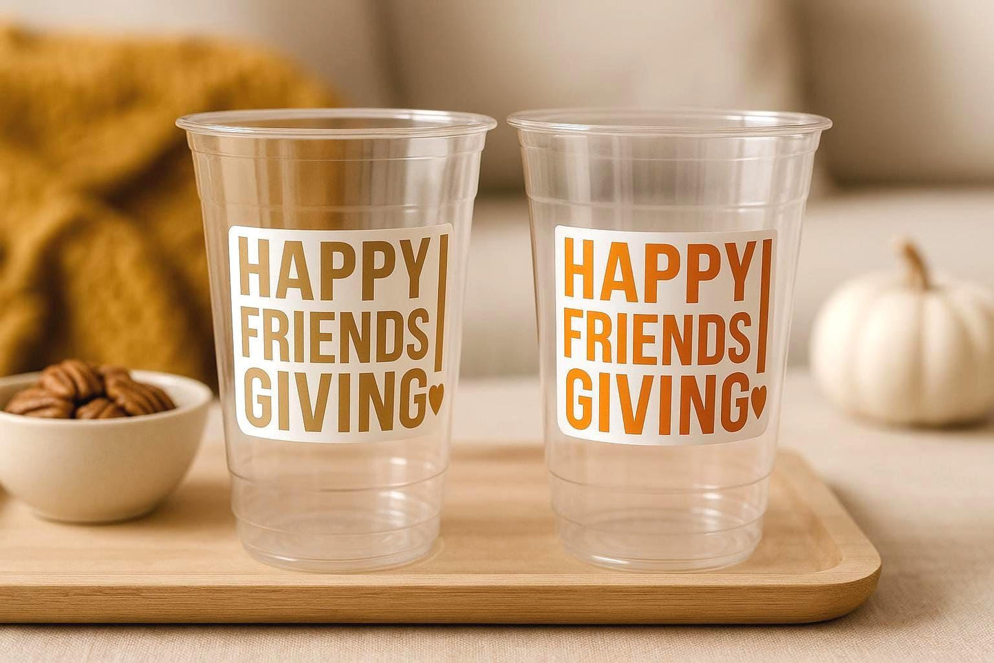 FRIENDSGIVING PARTY CUPS - Friendsgiving Cups Friendsgiving Decorations Happy Friendsgiving Party Friendsgiving Party Favors Thanksgiving